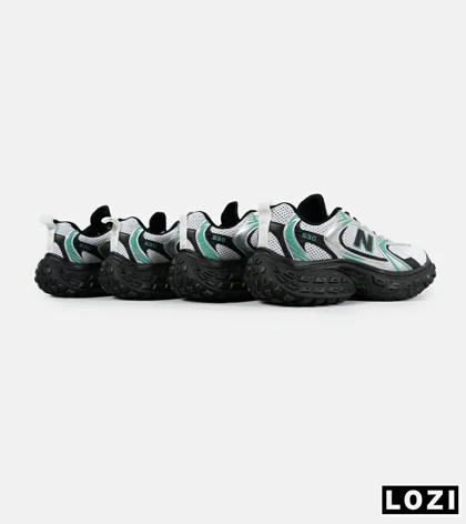 کفش کتانی مردانه و زنانه سفید سبز مشکی NEW BALANCE 530 V02 مدل 7100