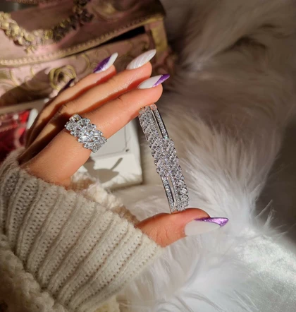 ست دستبند و انگشتر جواهری S71