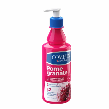 کرم پمپی دست و صورت کامان مدل انار مناسب انواع پوست حجم 400 میلی‌لیتر