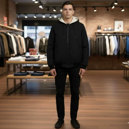 کاپشن ضدآب داخل خزتدی-مشکی ویژه