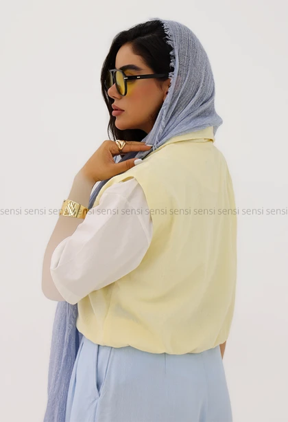 وست زنانه لینن کمرکش کد1006414