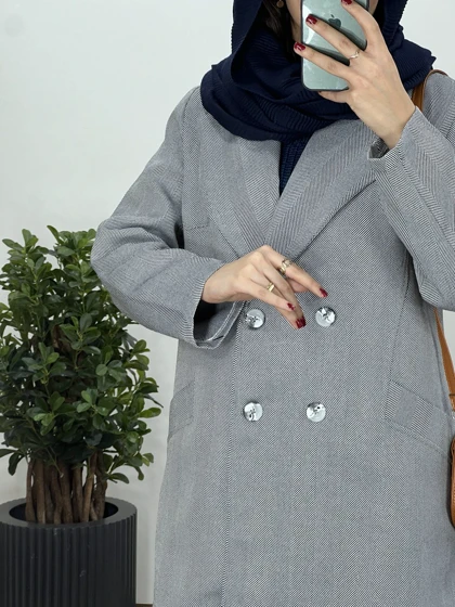 مانتو کتی دکمه دار هلن با ارسال رایگان