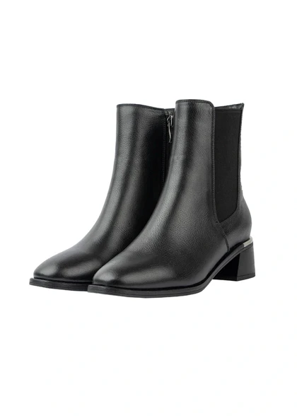 نیم بوت چرم زنانه مدل ملودی