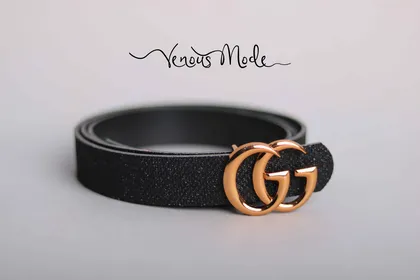 کمربند GUCCI مشکی لمه