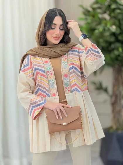 مانتو پیله دار شکوفه