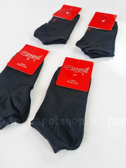 جوراب مچی نخ پنبه مشکی ساده