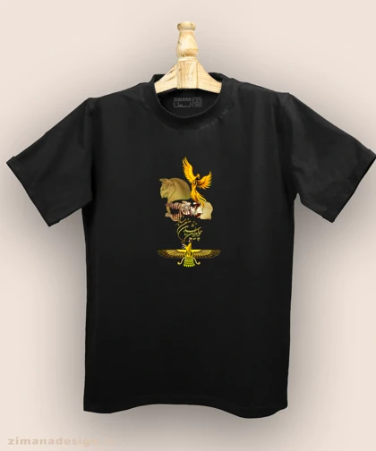 تیشرت مردانه و زنانه اصیل ایرانی طرح چو ایران نباشد تن من مباد کد 1007