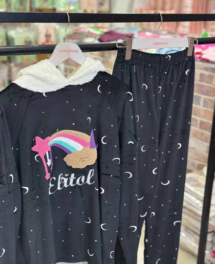 هودی و شلوار سایز بزرگ زنانه الیز کد 8727-5-B