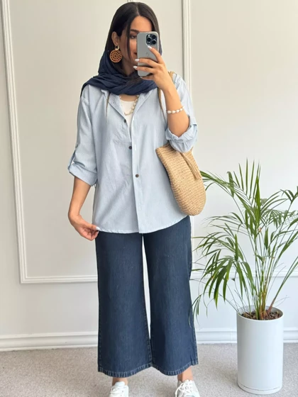 مانتو شومیزی راه راه ترندی