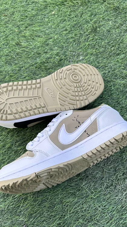 کتانی نایک ایر جردن1 بدون ساق گلف ترویس اسکات مستر کوالیتی Nike Air Jordan1 Travis Scott 1 Low Golf
