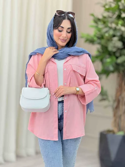مانتو دو جیب پاکتی محنا