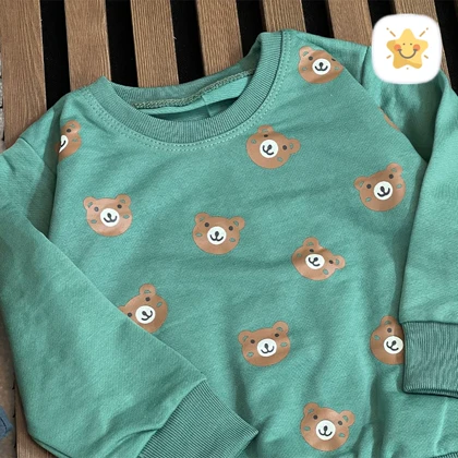 بلوز شلوار اسپرت (دختر و پسر) اقتصادی مدل خرسی کد 19 مناسب 2 تا 8 سال