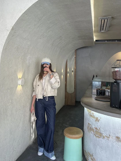 کراپ کت باکسی کرم ZARA 223