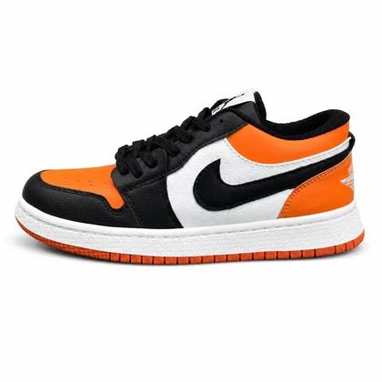کفش کتانی زنانه مدل جردن وان مشکی نارنجی Nike Air Jordan1