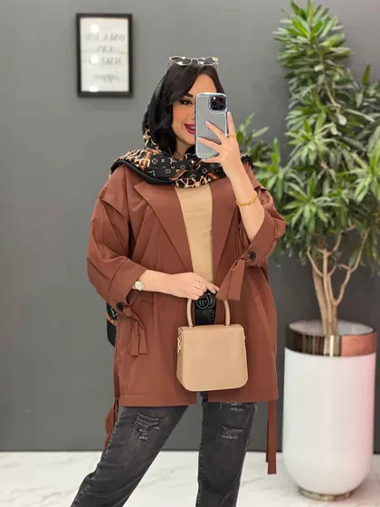 مانتو پانچ آستین حلقه