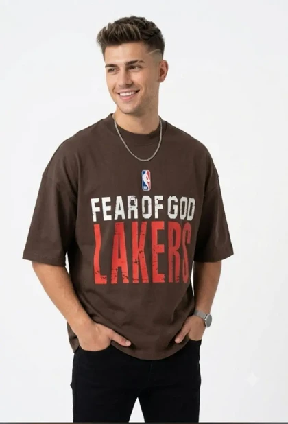 112356 - تیشرت پارچه ای ماکان LAKERS