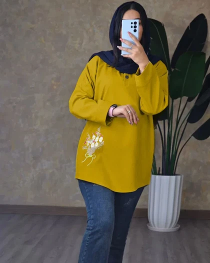 تونیک مانتویی دسته گل