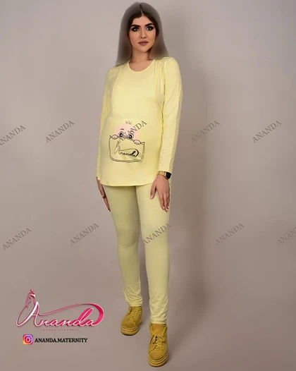 بلوز شلوار بارداری و شیردهی طرح نی نی