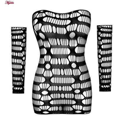 سرهمی فانتزی زنانه کد 4855-7063 رنگ مشکی به همراه ساق دست