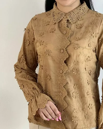 شومیز تمام خامه دوزی اور..جینال کد 5505