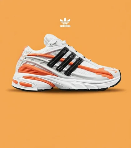 کفش کتانی مردانه و زنانه سفید مشکی نارنجی ADIDAS Jellyfish مدل 8635