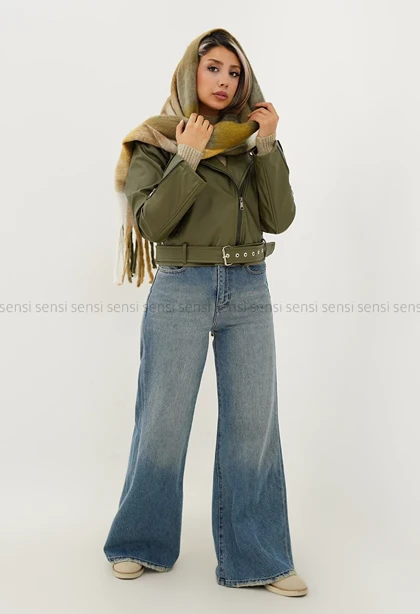 بایکر چرم آستر دار کد1004562