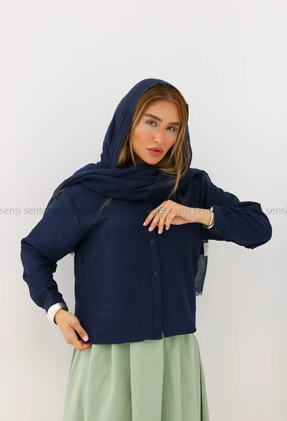شومیز پشت چاک شانتون کد1005684
