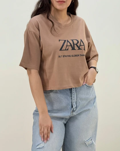 کراپ باکسی زارا نخ پنبه