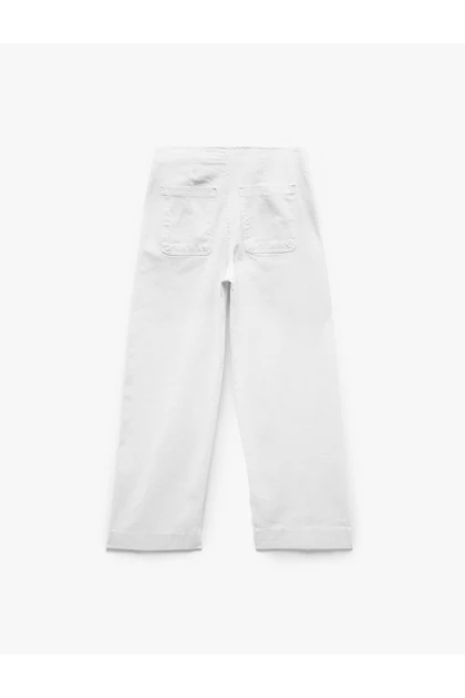 شلوار جیب کوتاه جیب کوتاه قالب کمر بلند - شلوار جین Culotte 5SAL40057MD