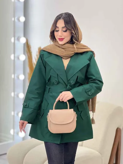 بارانی ژیله پاگن کمر دار