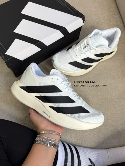 کتانی آدیداس آدیزیرو اوو اس ال رانینگ سفید مشکی Adidas Adizero Evo SL Running – White/Black کیفیت اورجینال