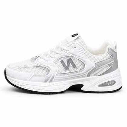 کتانی خارجی مردانه مدل نیوبالانس 530 سفید نقره ای New Balance