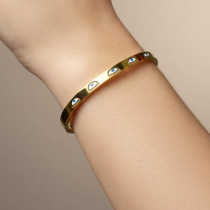 دستبند کیارا استیل طلایی