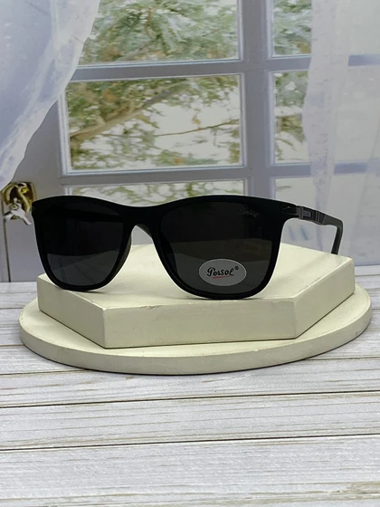 خرید عینک آفتابی پرسول مردانه فریم کائوچو سبک و مقاوم عدسی پلی‌کربنات UV400 پلاریزه مخصوص رانندگی