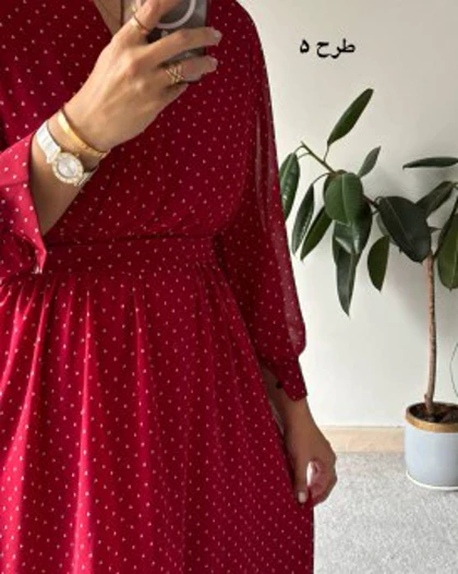 پیراهن حریر سرمه سری 14