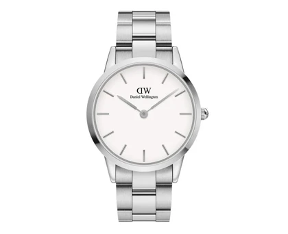 ساعت دنیل ولینگتون مردانه نقره ای صفحه سفید Dw-3461-G