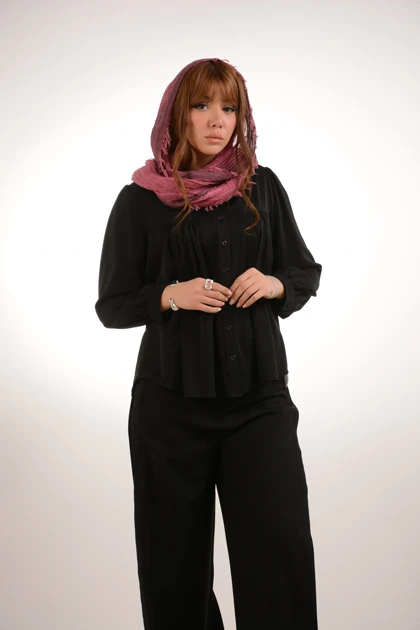 شومیز ژاکلین سینه چین ابرا