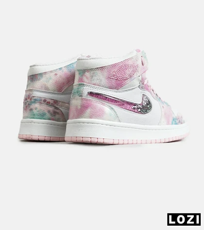 کفش کتانی زنانه ساق‌دار صورتی سفید NIKE dunk low steam puppet مدل 7956