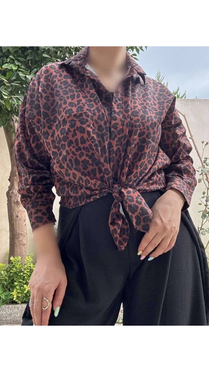 شومیز پلنگی ابرنگی 32850