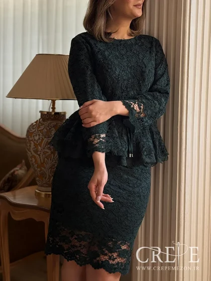 بلوز دامن مخمل گیپور