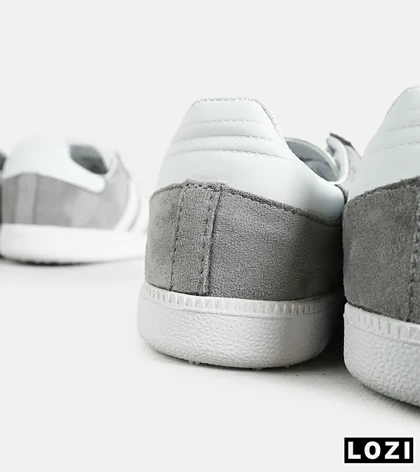 کفش کتانی مردانه و زنانه طوسی سفید ADIDAS Samba مدل 7175