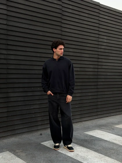 پولو شرت اورجینال داب مشکی دودی/Original Dub Polo shirt