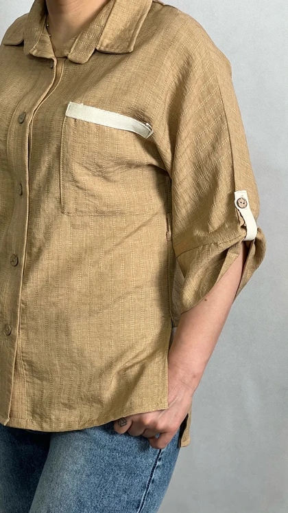 مانتو شومیزی صوفیا کمردار تابستانی