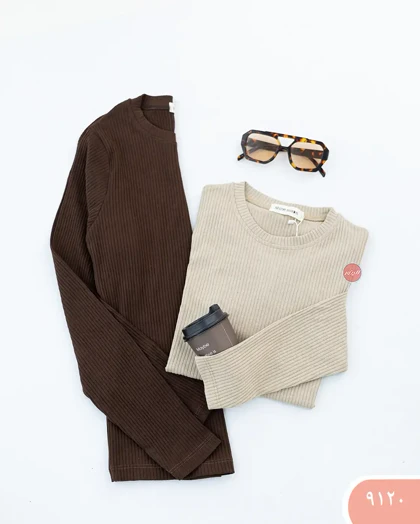 بلوزکرکره ای یقه گرد 9120