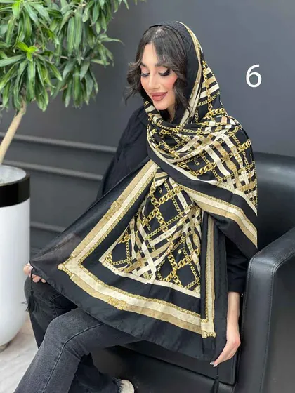 شال نخی طرح دار