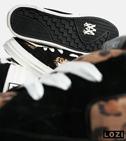 کفش اسنیکرزمشکی نارنجی سفید Amiri Stars v2 مدل 7072