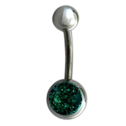 پیرسینگ ناف نگین‌دار طرح دایره