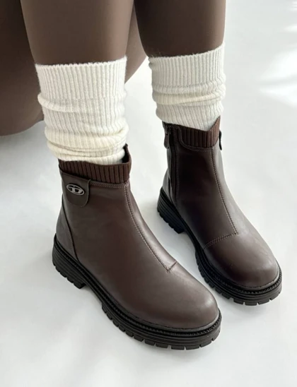 بوت زنانه قهوه‌ای Diesel
