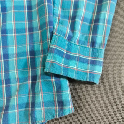 🧡 SIZE M-S پیراهن نخی چهارخونه مردانه آستین بلند اورجینال برند معتبر ASCOT SPORT امریکا مدل PREMIUM