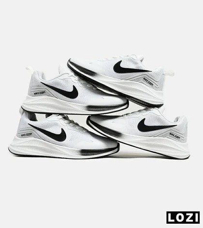 کفش کتانی مردانه و زنانه سفید مشکی Nike air zoom max مدل 5620